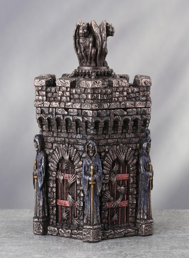 Veronese Design 5 1/4 Inches Gargoyle Hexagon Wardon Of Souls Trinket Box Cold Cast Resin Bronze Finish Gothic Home Decor - Image 3