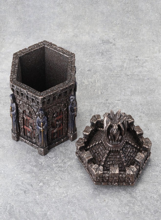 Veronese Design 5 1/4 Inches Gargoyle Hexagon Wardon Of Souls Trinket Box Cold Cast Resin Bronze Finish Gothic Home Decor - Image 5