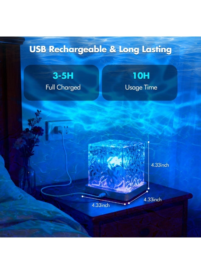 Shower Light No Wiring, Rechargeable 16 Color Ocean Wave Projector Light, Dimmable Waterproof Shower Lamp with Remote, Ocean Lamp for Shower, Bathroom Night Light, Birthday Gifts for Girl - Image 5