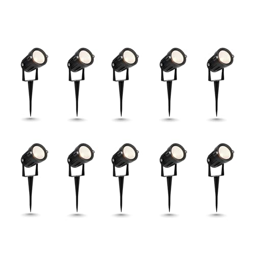 D'Mak Aluminium 5 Watt Warm White Waterproof Spike LED Garden Light for Outdoor Purposes (Pack of 10) - Image 1