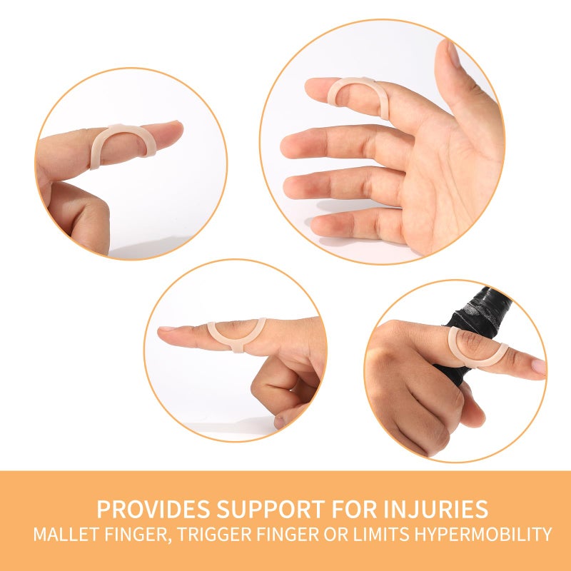 CAGSIG Oval Finger Splints, 5PCS Oval Trigger Finger Splint for Trigger/Mallet/Arthritis/Straightening, Trigger Finger Brace for Thumb Middle Pinky or Ring Finger -Size 6,7,8,9,10 - Image 5