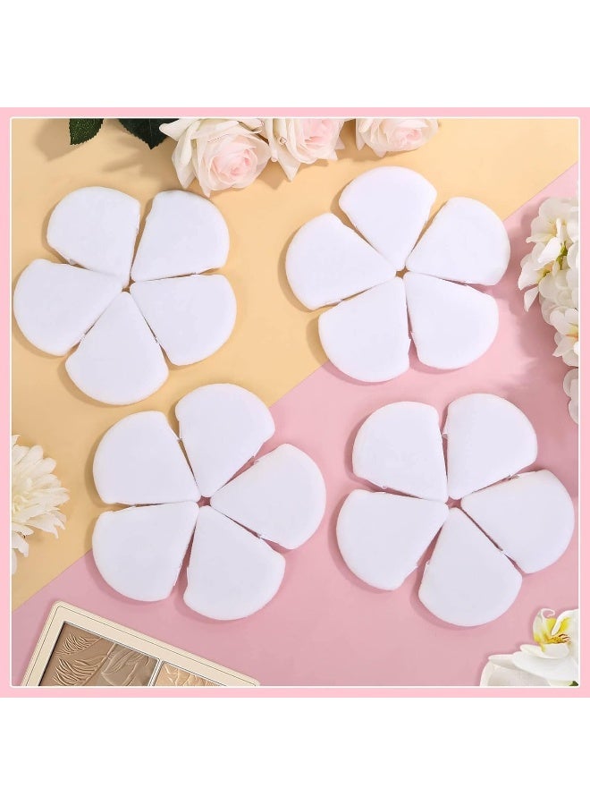 MOMENT 12 Pieces Powder Puff Face Triangle Makeup Sponge For Loose Powder Setting Powder Velour Foundation Blender Sponge Beauty Makeup Tool, White - Image 2