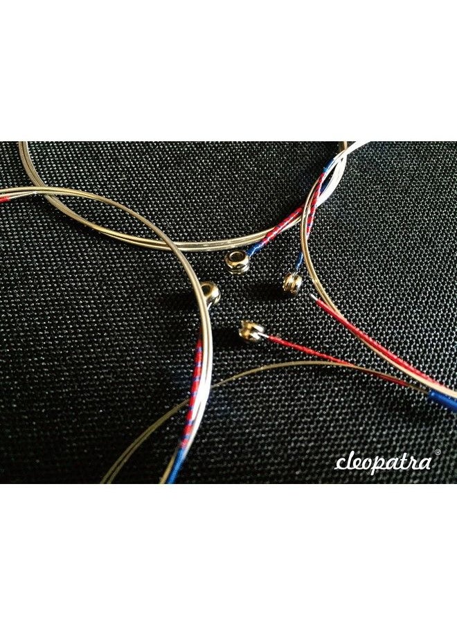 CLEOPATRA - Handmade Violin Strings: 1 Pack + 1 Extra E. Synthetic Core Medium Gauge Ball End 4 4. - Image 1