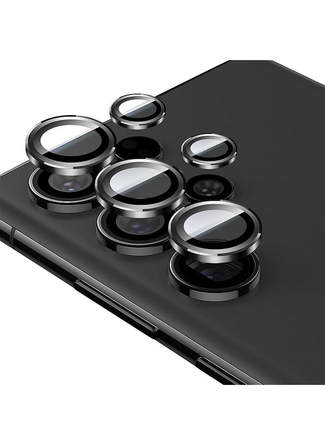 erorex - Pack Of 2 Camera Lens Protector Compatible With Samsung Galaxy S23 Ultra Film Aluminum Alloy Lens Tempered Glass Lens Cover HD Scratch Resistant Full Coverage Black For Galaxy S23 Ultra - Image 1