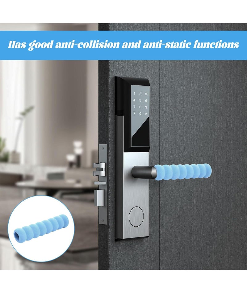 NUDFSY 4 Pcs Door Stopper for People Safety, Safety Products for Home, Door Handle Protector Sponge Spiral Door Handle Buffer Soft and High-Resilience Protective Cover for Restaurants Schools Rooms - Image 3