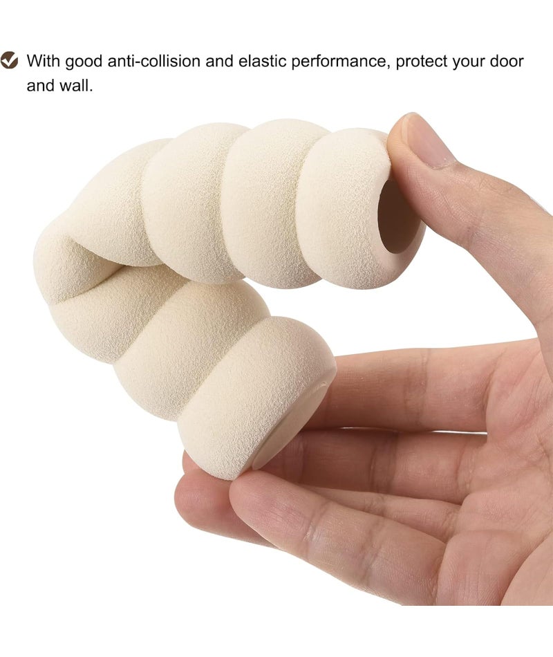 NUDFSY 4 Pcs Door Stopper for People Safety, Safety Products for Home, Door Handle Protector Sponge Spiral Door Handle Buffer Soft and High-Resilience Protective Cover for Restaurants Schools Rooms - Image 4