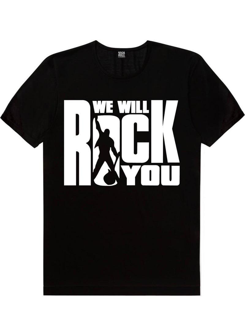 Rock&Roll Just Rock You Black Short Sleeve Men's T-Shirt 