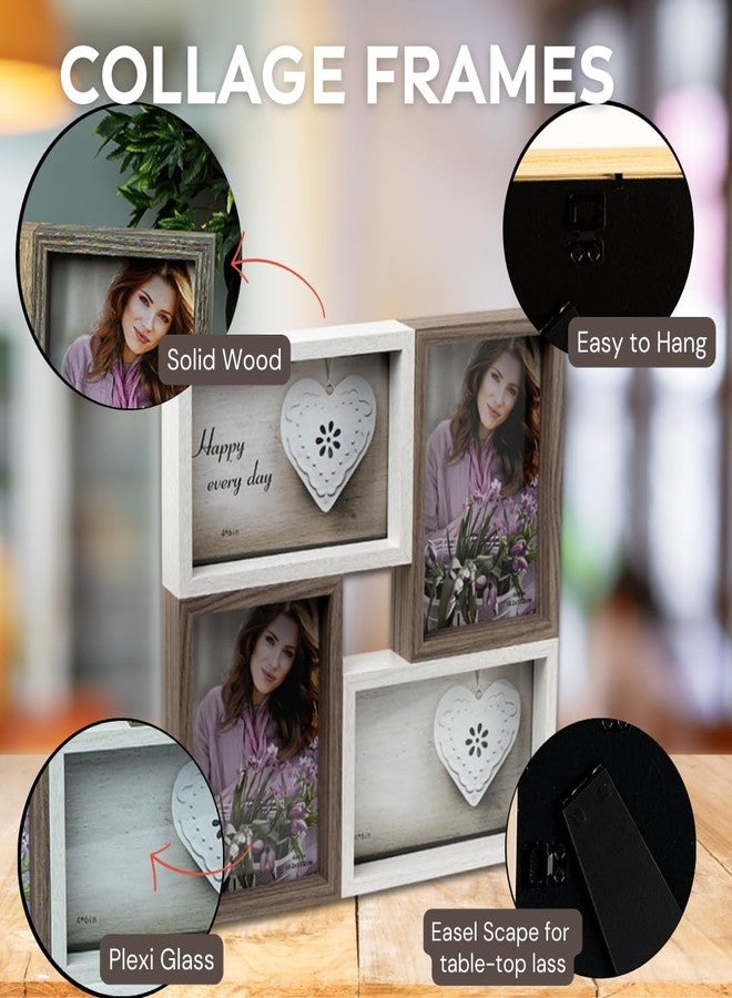 EAZYWAGON Wooden Collage Photo Frame - 11x11 Inch (White) | Sweet Memories Wall Photo Frames for Home Decoration | Collage Frame for Wall Decoration Home Decor, Office Desk & Table Decoration - Image 4