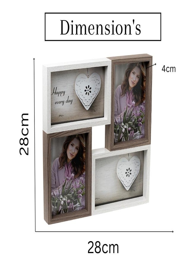 EAZYWAGON Wooden Collage Photo Frame - 11x11 Inch (White) | Sweet Memories Wall Photo Frames for Home Decoration | Collage Frame for Wall Decoration Home Decor, Office Desk & Table Decoration - Image 3