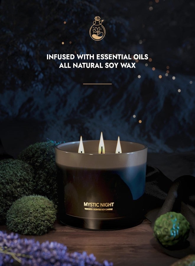 96NORTH Luxury White Sage Candle | Large 3 Wick Jar Candle | Up to 50 Hours Burning Time | 100% Natural Soy Wax | Relaxing Aromatherapy Aesthetic Candles | Housewarming Gift for Men and Women - Image 2