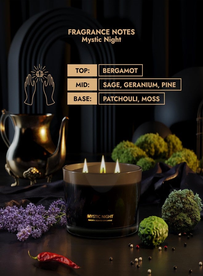 96NORTH Luxury White Sage Candle | Large 3 Wick Jar Candle | Up to 50 Hours Burning Time | 100% Natural Soy Wax | Relaxing Aromatherapy Aesthetic Candles | Housewarming Gift for Men and Women - Image 3