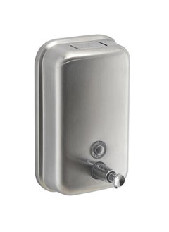 Generic Hand Soap, Sanitizer, Gel, & Liquid Dispenser | Manual Dispensing Mechanism | Brushed Stainless Steel Finish  | Wall-Mountable | Suitable For Bathrooms, Kitchens, Showers, & More | 1000 ML 
