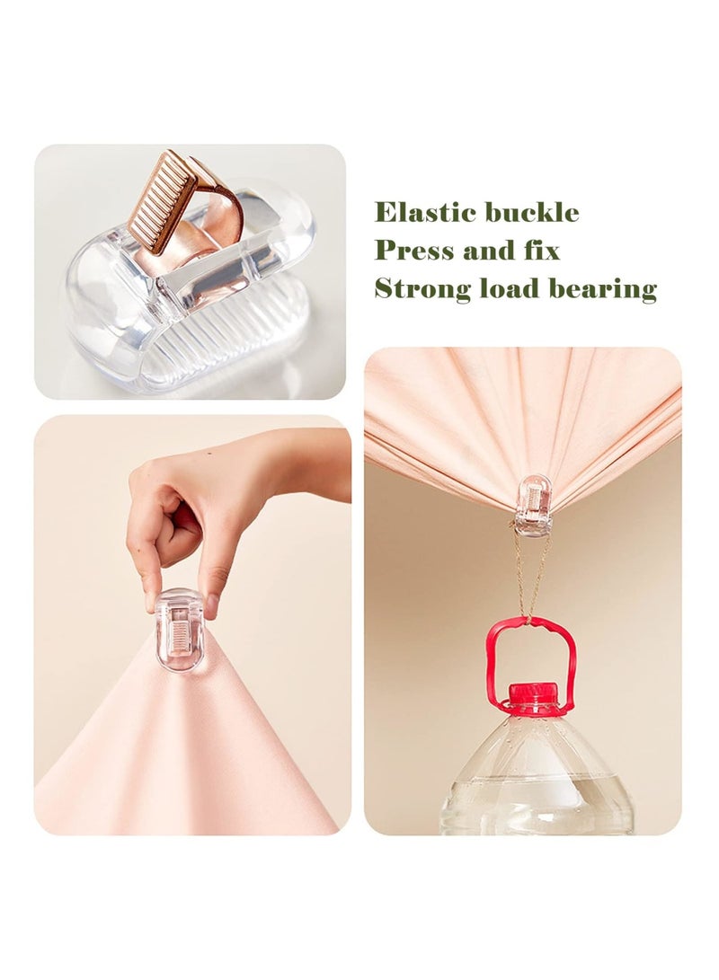 Barakah Duvet Cover Clips Set of 12 - Bedsheet Holding Clips for Bedding, Quilt Fixer,Quilt Fixing Clip - No Pins Safety Plastic Quilt Anti-Movement Clip, Firm and Not Easy to Fall Off (Clear, Green) - Image 4