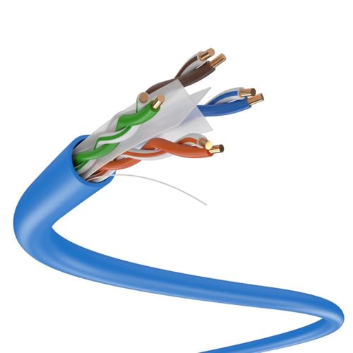 Dripstone CAT6 Ethernet Cable 1000ft Bulk Network LAN Wire 23AWG Solid CCA UTP 550MHz High-Speed Internet Cable Gaming, Streaming, Office, Home Use, Pull Box, CAT 6 Bulk, Stable Connectivity - Blue - Image 5