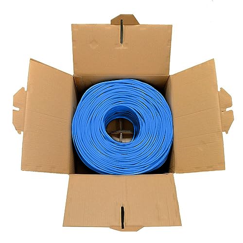 Dripstone CAT6 Ethernet Cable 1000ft Bulk Network LAN Wire 23AWG Solid CCA UTP 550MHz High-Speed Internet Cable Gaming, Streaming, Office, Home Use, Pull Box, CAT 6 Bulk, Stable Connectivity - Blue - Image 3