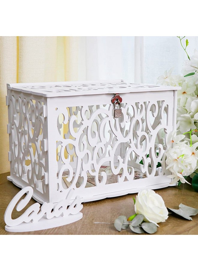 أور ورم صندوق بطاقات زفاف OurWarm مصنوع من مادة PVC المجوفة مع قفل وعلامة بطاقة، صندوق نقود أمان مطور، صندوق بطاقات هدايا لحفلات الزفاف وأعياد الميلاد وحفلات استقبال المولود الجديد ومستلزمات حفلات التخرج - Image 5