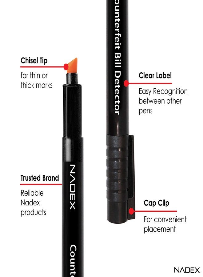 Nadex Counterfeit Pen, Easy Swipe - Gold for Real, Black for Fake, Detect Counterfeit Bills (1 Pack) - Image 4
