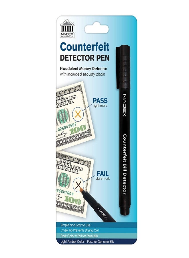 Nadex Counterfeit Pen, Easy Swipe - Gold for Real, Black for Fake, Detect Counterfeit Bills (1 Pack) - Image 1