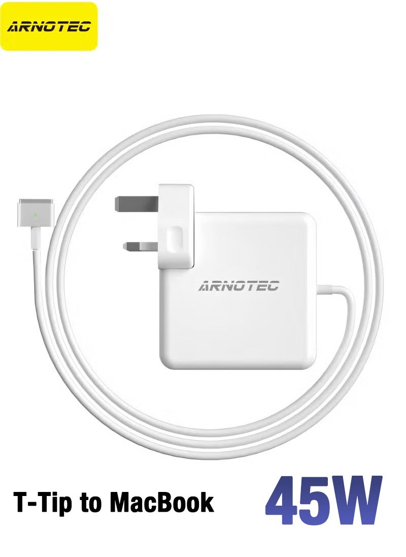 ARNOTEC MacBook Air Charger UK, 45W T-TIP Mac Charger Power Adapter Compatible with Macbook Air 11"13 inch(Mid-2012~2017), Models A1465 A1466 A1435 A1436  - Image 1