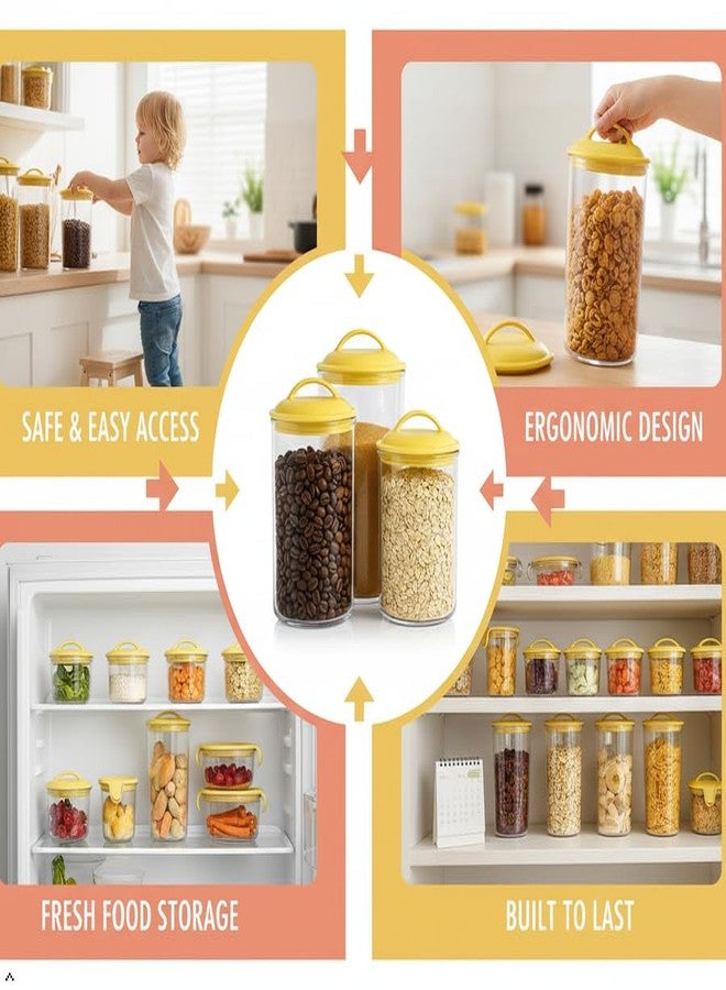 Reston Lloyd Food Storage Containers, BPA Free Airtight Canisters for Cereal, Pasta, Sugar, Coffee, Flour, Cookies, Loose Tea, for Kitchen Organization, Set of 3 by Reston Lloyd, Red - Image 4