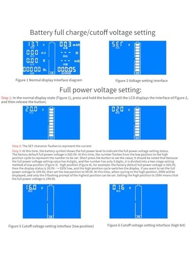 Battery Tester Power Detector 8 120V Consumption Analyzer LCD Display Style C Black - Image 5