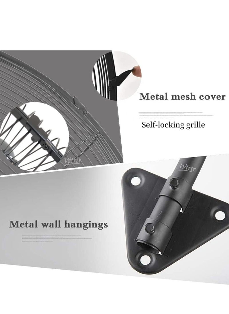 Wtrtr Wtrtr 26 Inch Industrial High Power Wall-mounted Fan, Heavy Duty Commercial Fan for Office Commercial and Restaurant For Workshop Warehouse Factory Building  - Image 4