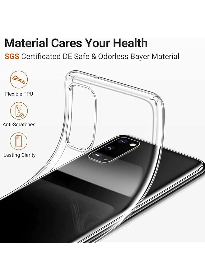 erorex 1+2Pcs Case Compatible With Xiaomi Poco X6 5G Case Cover And 2Pcs Screen Protector Tempered Glass Protector Soft Tpu Transparent Cover Clear - Image 3