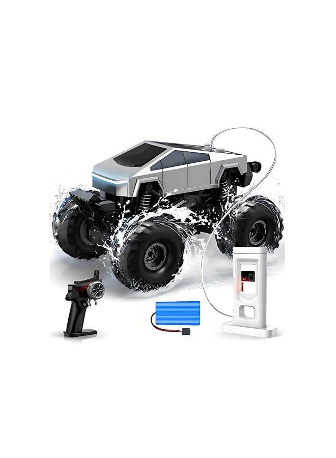 Beauenty Remote Control Car Off-Road Pick-up Truck, 4WD Waterproof Cybertruck Toy RC Cars for All Terrain,1:16 Scale Big Alloy Remote Control Truck 2.4GHz Vehicles Kids Gifts for Boys 8-12 - Image 1