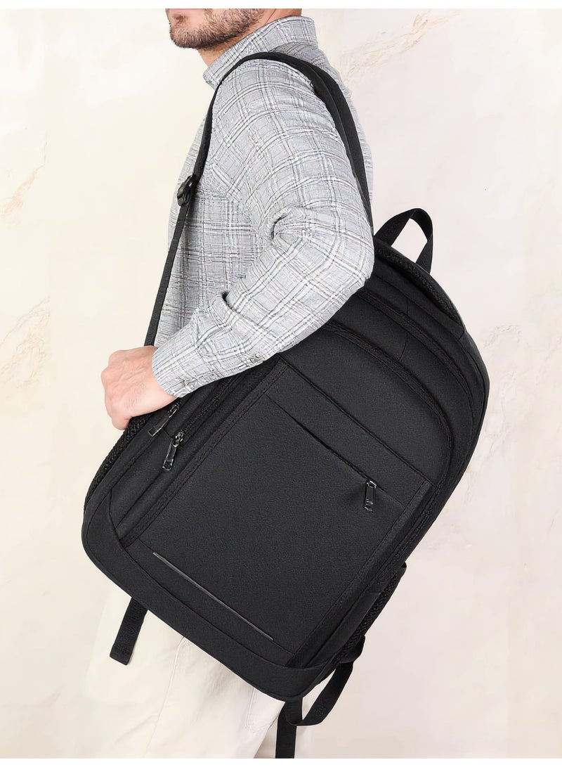 BagVibe حقيبة ظهر سفر للابتوب 15.6 بوصة للرجال والنساء مع منفذ شحن USB وحذاء مخفي، معتمدة للطيران، مناسبة للعمل والرحلات والمشي في الهواء الطلق - Image 3