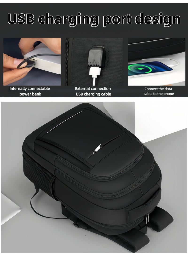 BagVibe حقيبة ظهر سفر للابتوب 15.6 بوصة للرجال والنساء مع منفذ شحن USB وحذاء مخفي، معتمدة للطيران، مناسبة للعمل والرحلات والمشي في الهواء الطلق - Image 5