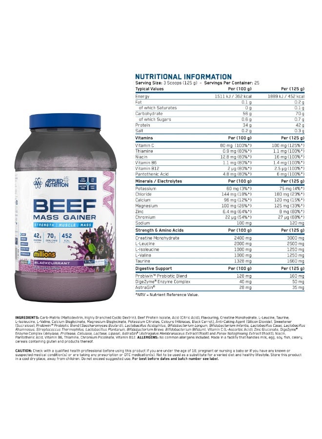 أبلايد نيوتريشن بيف ماس جينر 3.13 كجم – نكهة تروبيكال فايبس - Image 3