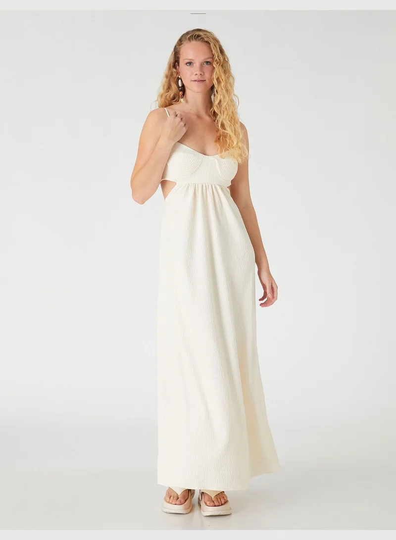 كوتون Şahika Ercümen X Koton - Strappy Long Dress