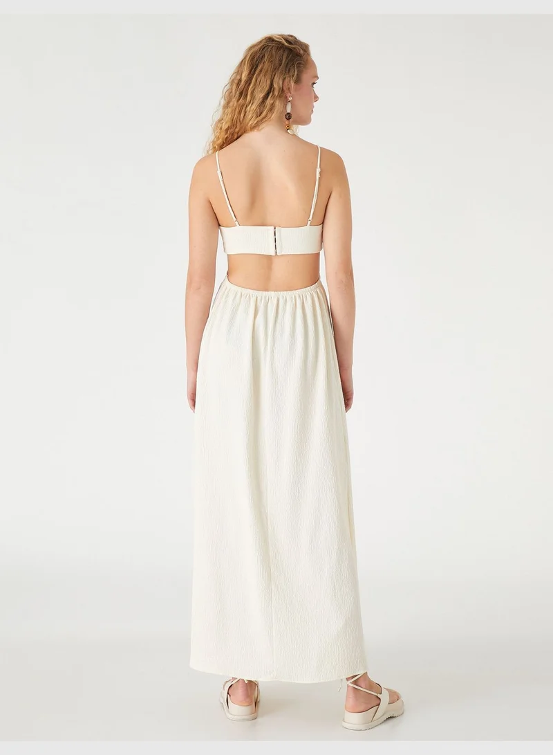 كوتون Şahika Ercümen X Koton - Strappy Long Dress