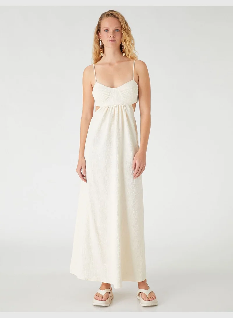 كوتون Şahika Ercümen X Koton - Strappy Long Dress
