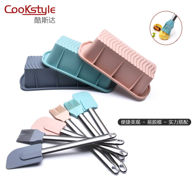 Silicone Cake Mold 40-Piece Set Chiffon Cake Mold Kitchen Toast Bread Baking Tool Set - Image 3