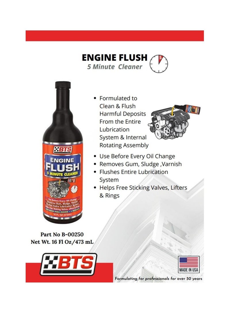 BTS Engine Flush 5 Min Cleaner 16 Oz 473 ml - Image 2