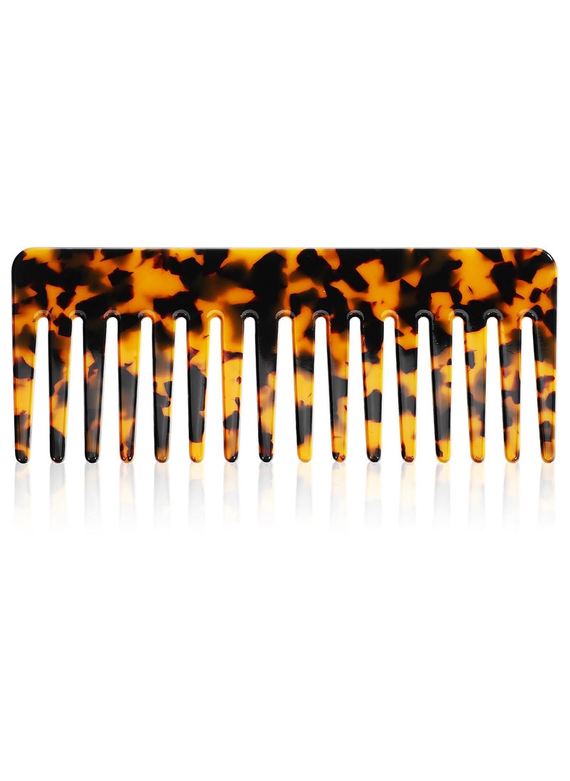 Beaupretty Beaupretty Wide Tooth Comb Acetate Comb Hair Detangling Comb Tortoise Comb Purse Hair Detangling Comb for Thick Curly Hair 