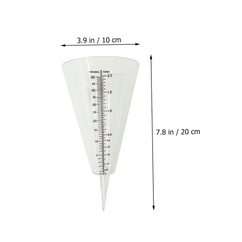 Transparent Cone Rain Gauge With Ground Spike For Accurate Garden Lawn Measurement - Image 2