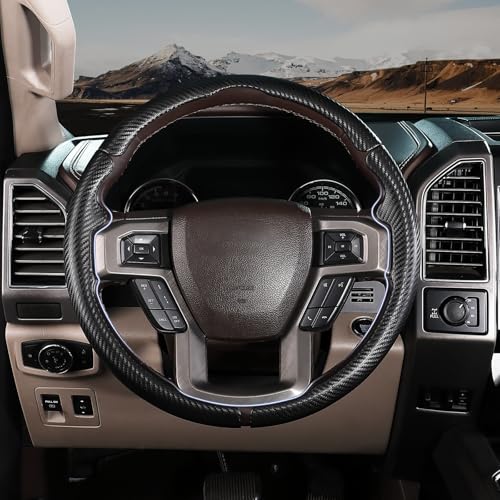 Aotoyou Steering Wheel Cover for Ford F150 20152020 F250 20172022 F350 20172022 F450 20172022 F550 20172022 Ford Expedition 20182021 Steering Wheel Protector for Ford Steering Wheel Accessories - Image 3