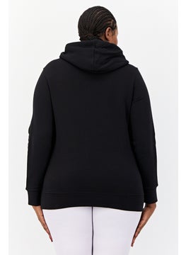 adidas Originals Women Plus Size Long Sleeves Outdoor Sweatshirt, Black  - Image 3