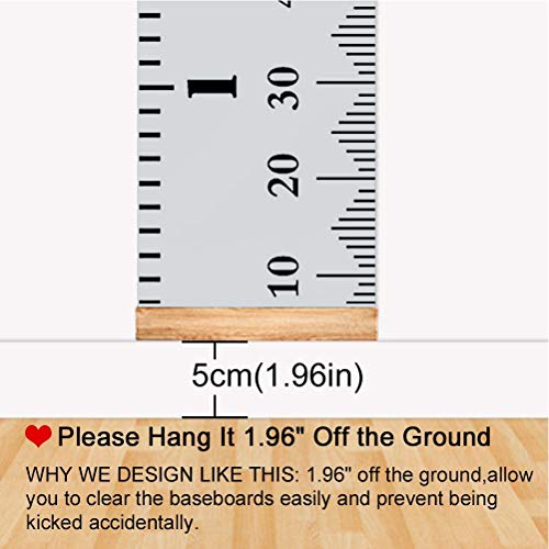FOCCTS Baby Growth Chart, Height Chart Hanging Ruler Wall Decor for Kids, Toddler Growth Chart for Wall, Wall Hanging Growth Chart Baby Height Measurement- 79" x 7.9" - Image 3