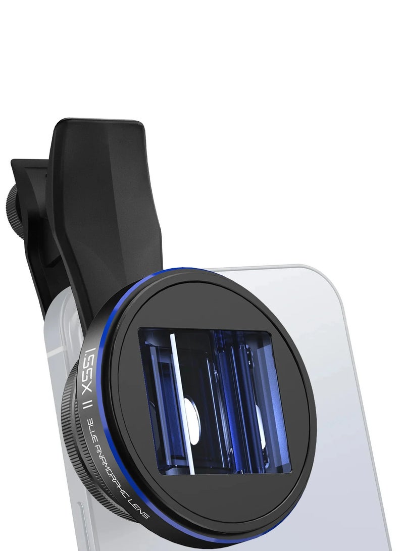 نيوير عدسة الهاتف السينمائية NEEWER 1.55x مع توهج أزرق، بنسبة عرض 2.4:1 فائقة الاتساع، مشبك بخيط 17مم ومحول فلتر 72مم، عدسة كاميرا للهاتف بدقة عالية متوافقة مع iPhone 16 15 14 13 وSamsung S24 S23 وتطبيق Filmic Pro - Image 1