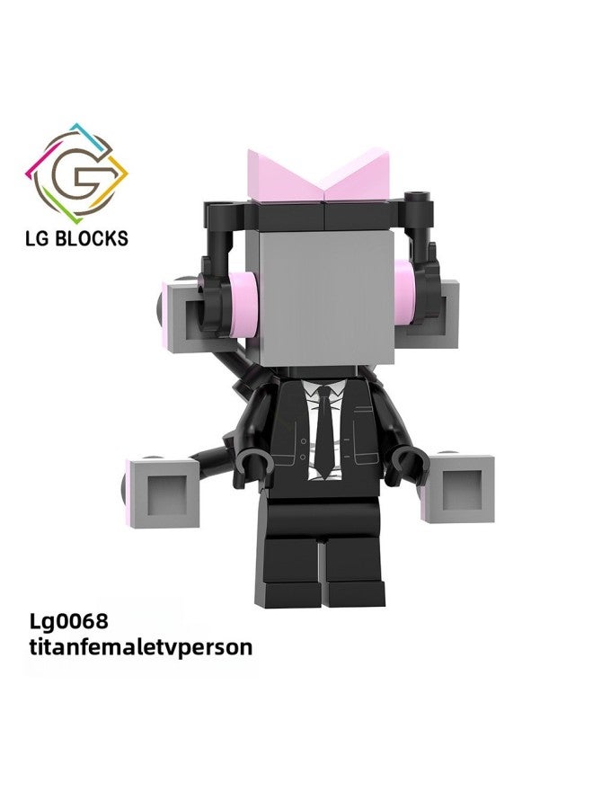 Huge Titan TV Man 3.0 Lightning Toilet Man Flying Monitor Man Boy Audio Man Assembled Toys-Color:Lg0068 Titan Female Tv Man  - Image 1