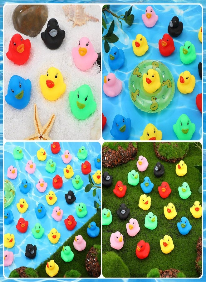 Zhanmai 300 Pcs Mini Rubber Ducks Bulk Colorful Duckies Set Tiny Shower Rubber Bath Toy Float Squeak Bathtub Pool Toy for Party Supplies Shower Birthday Holiday (Colorful) - Image 3