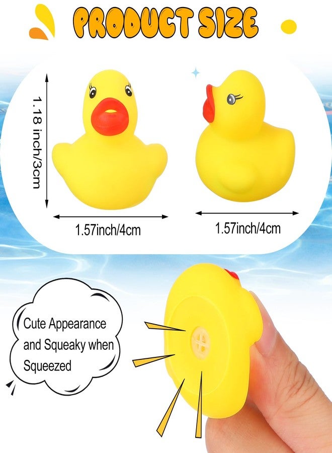 Zhanmai 300 Pcs Mini Rubber Ducks Bulk Colorful Duckies Set Tiny Shower Rubber Bath Toy Float Squeak Bathtub Pool Toy for Party Supplies Shower Birthday Holiday (Colorful) - Image 2