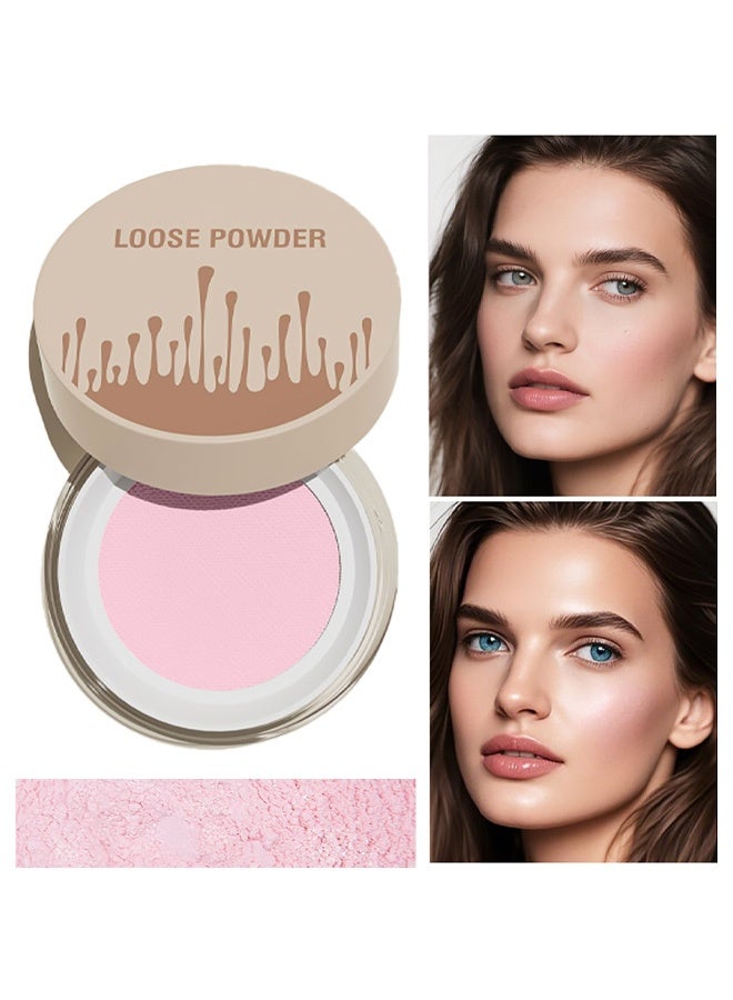 HelloKiss Tear-Laden Makeup Setting Powder - Fine and Non-Gluggy, Capable of Concealing Imperfections, Controls Oil, Resists Water #02 Shimmer pink - Image 1