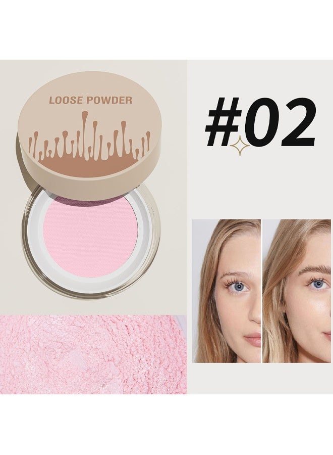 HelloKiss Tear-Laden Makeup Setting Powder - Fine and Non-Gluggy, Capable of Concealing Imperfections, Controls Oil, Resists Water #02 Shimmer pink - Image 2