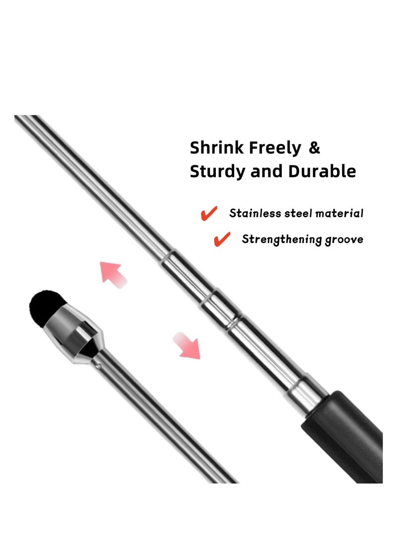 SYOSI Universal Telescopic Stylus Pen for Touch Screens,Retractable Pointer Stick & Stylus with Special Flocking Tip,Extendable High Precision & Soft, Stylus Pen for Touch Screens (White)  - Image 4