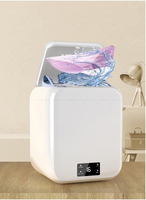 Portable Mini Washing Machine, 12L Washer with Blue light antibacterial function for Baby Clothes, Underwear, and Socks, One-Touch Operation with Digital Timer  for Apartments, Dorms, Hotels, and Travel Use