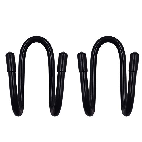 YYST Flexible Over The Seat Hard Hat Rack Holder Back Seat Hanger Headrest Hanger Headrest Hook Black X 2 Pack - Image 1